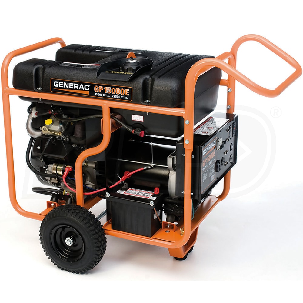 Generac Gp15000e 15000 Watt Electric Start Portable Generator 49 State 2523