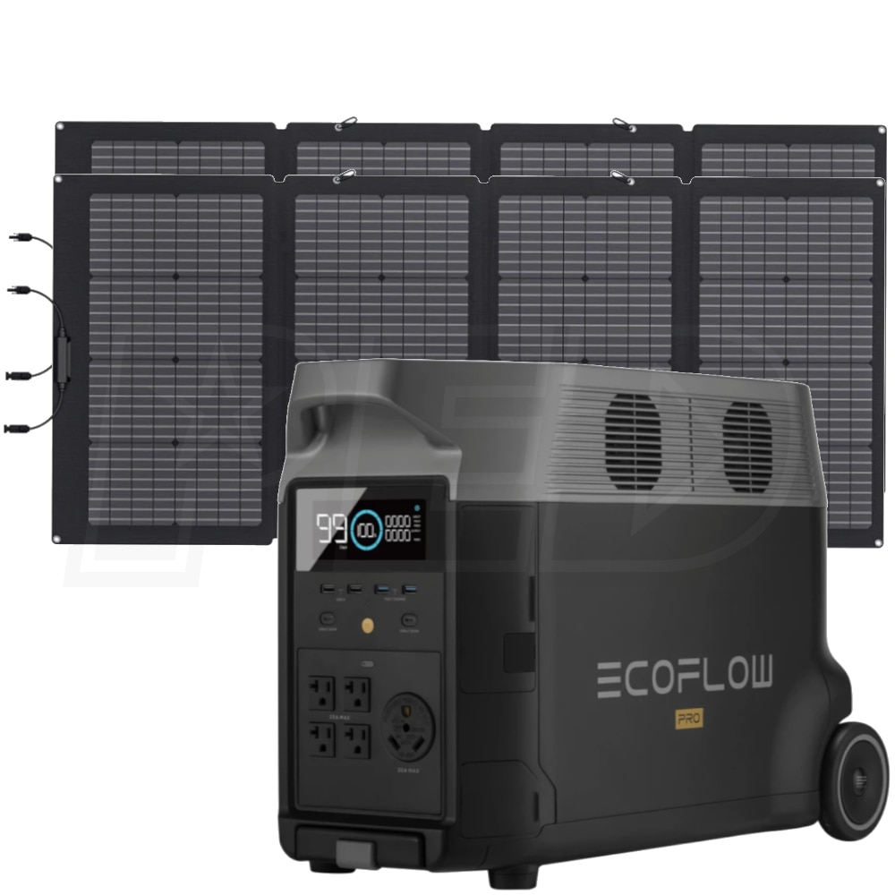 EcoFlow Delta Pro + 220W Portable Solar Panel, 2