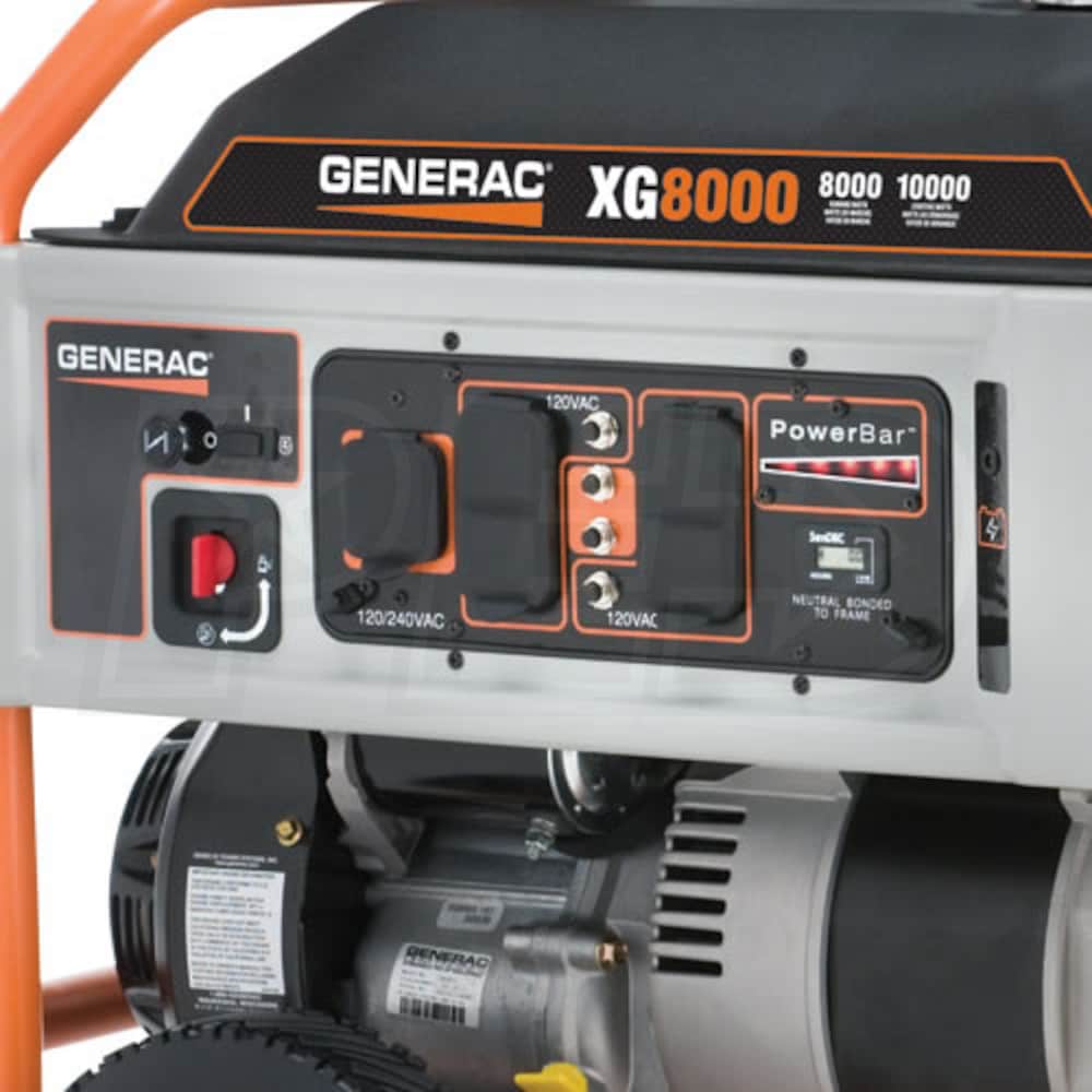 Generac 5747 Xg8000e 8000 Watt Electric Start Portable Generator