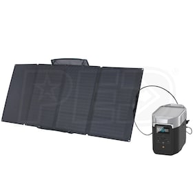 View EcoFlow DELTA 2 - 1024Wh Portable Power Station w/ 160-Watt Solar Panel