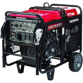 View Honda EB10000 - 9000 Watt Electric Start Portable Industrial Generator w/ CO-MINDER™ & GFCI Protection (49-State)