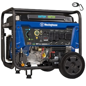 View Westinghouse WGen9500DFc - 9500 Watt Electric Start Dual Fuel Portable Generator w/ Wireless Remote Start & CO Sensor (49-State)